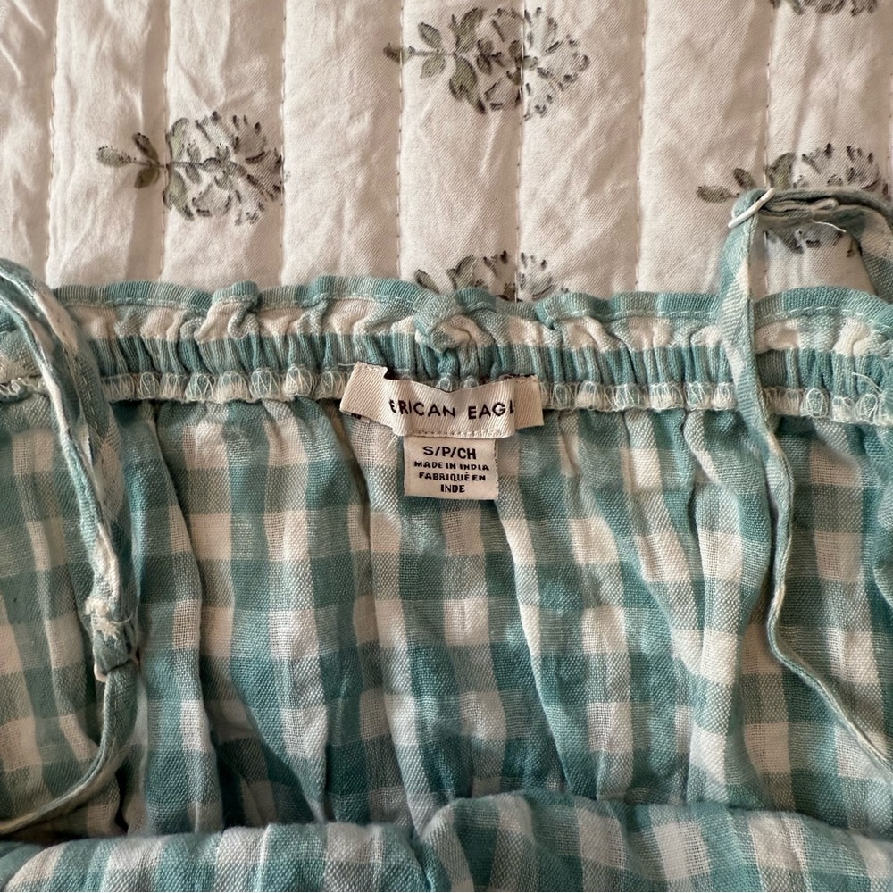 American Eagle cami green gingham - Picture 4 of 4
